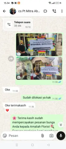 Testimonial Papan Bunga nanjung wangi