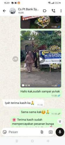 Testimonial Papan Bunga nanjung wangi
